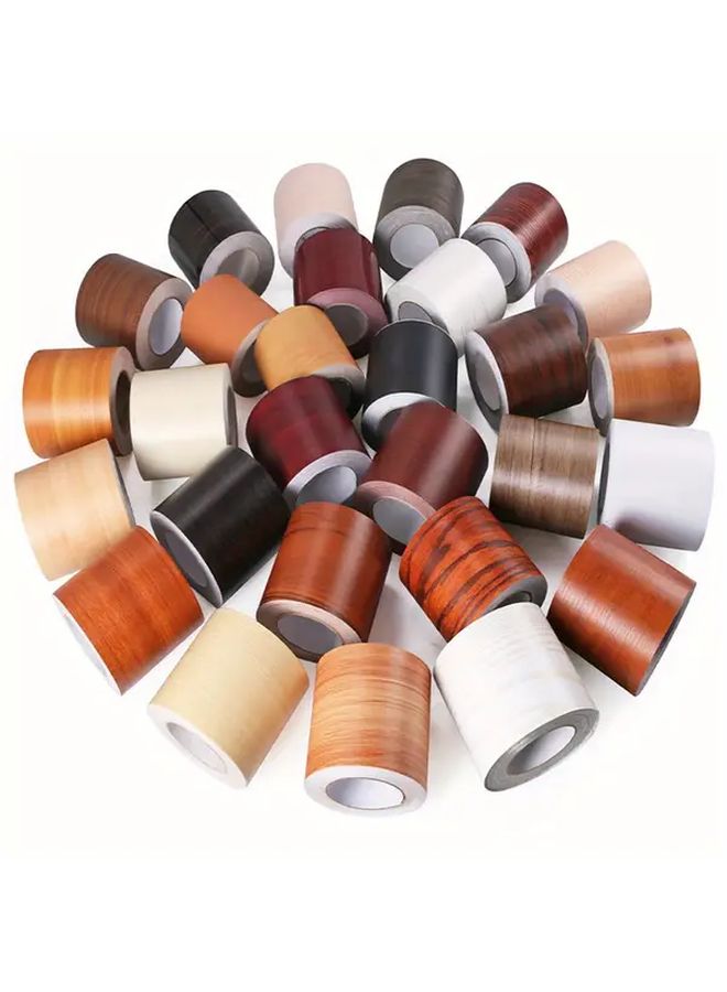 Beige Self Adhesive PVC Vinyl Waist Line Wallpaper Border Sticker 4 72inch X 196 85inch Home Decor For Living Room - Image 1